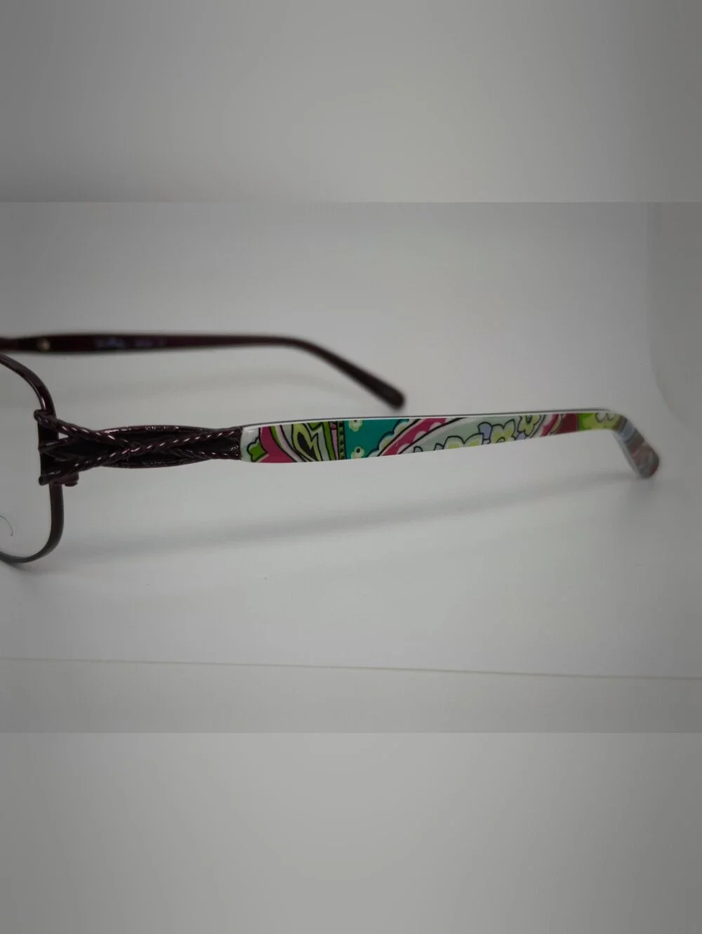 Vera Bradley.Gail. Dark Brown Oval Metal Eyeglass Frames.